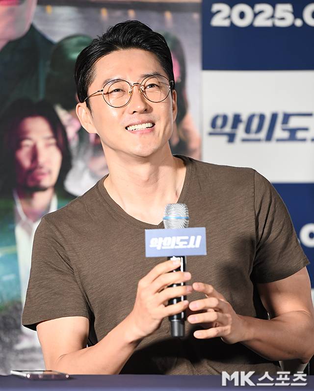12일 오후 영화 ‘악의 도시’ 언론배급 시사회 및 기자 간담회가 열렸다. 사진=천정환 기자
