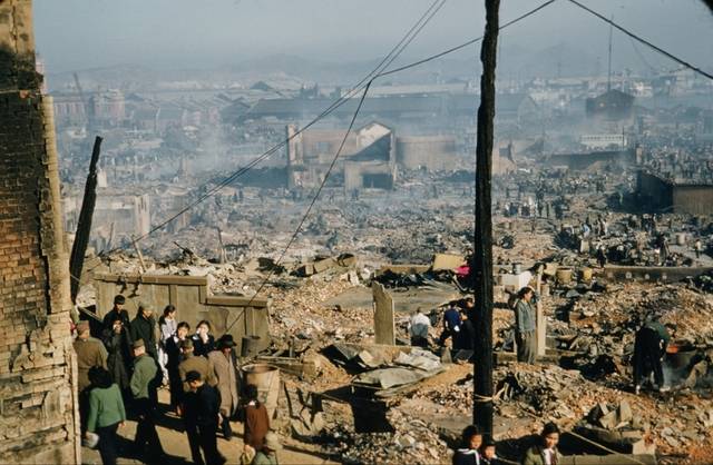 1953년 부산역전대화재 현장