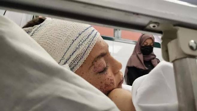 11세 팔레스타인 소년 아담 [이탈리아 일간지 라레푸블리카 캡처. 재판매 및 DB 금지]