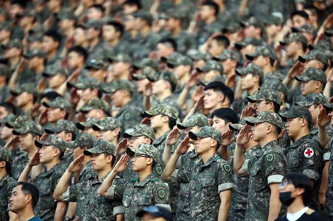 지난 2024년 6월 7일 광주 SSG 랜더스전. 국군 장병들이 호국보훈의 달을 맞이해 단체 관람했다. 사진제공=KIA 타이거즈