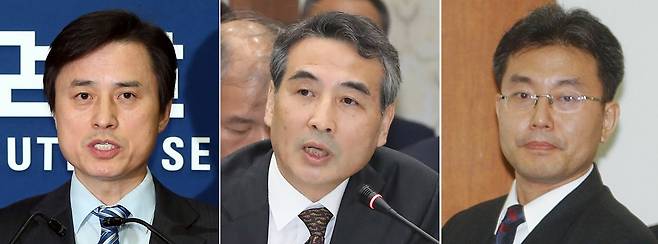 (왼쪽부터)조은석 전 감사원장 권한대행, 민중기 전 서울중앙지방법원장, 이명현 전 국방부 검찰단 고등검찰부장./연합뉴스