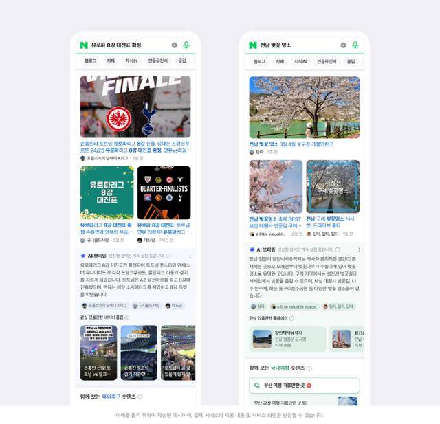 네이버는 AI로 검색 결과를 요약해 제공하는 'AI 브리핑'의 범위를 연내 전체 검색의 20%까지 확대한다. 네이버 제공