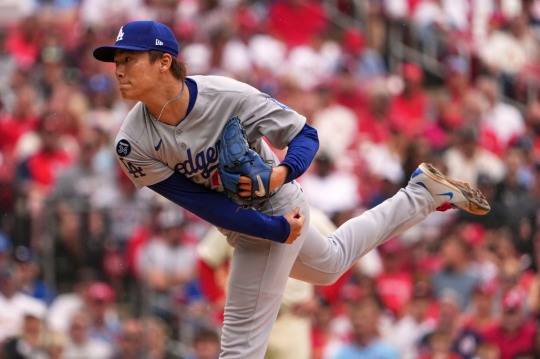 다저스의 일본인 투수 야마모토. 사진[AP=연합뉴스 자료사진]