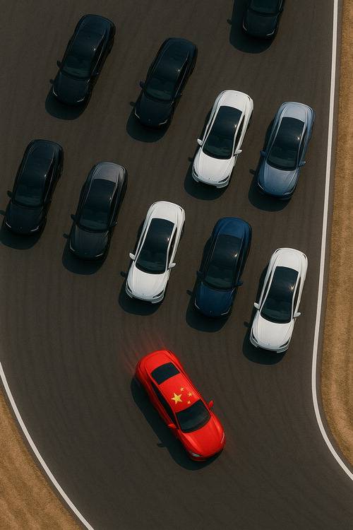 챗GPT로 '중국 전기차의 약진'을 생성한 이미지.