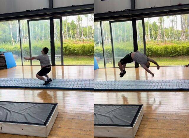 래퍼 스윙스가 고난도 액션에 도전했다. / 스윙스 인스타그램