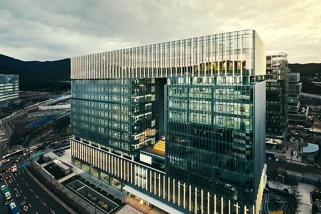 경기도 성남시 수정구에 위치한 야놀자 판교 사옥. [야놀자 제공]