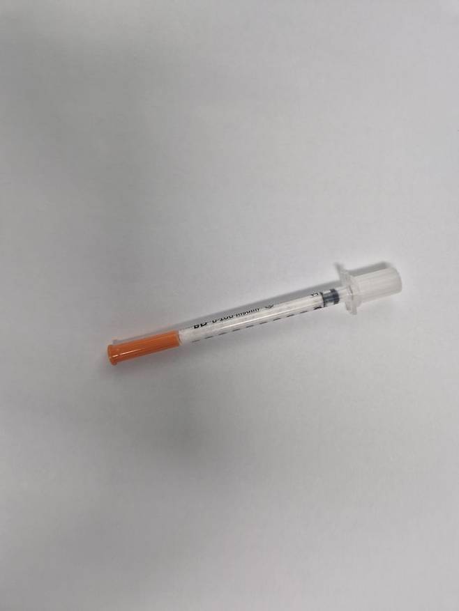 [진주=뉴시스]필로폰 주사기 1점.(사진=진주경찰서 제공).2025.05.12.photo@newsis.com *재판매 및 DB 금지