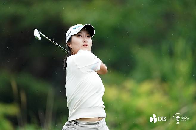 김시현의 아이언 티샷. [DB그룹 한국여자오픈 조직위 제공. 재판매 및 DB 금지]