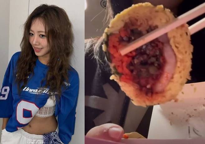 김남주가 다이어트를 위해 키토김밥을 먹는다고 말했다. [사진=김남주 SNS/유튜브 채널 '남주세끼' 영상 캡처]