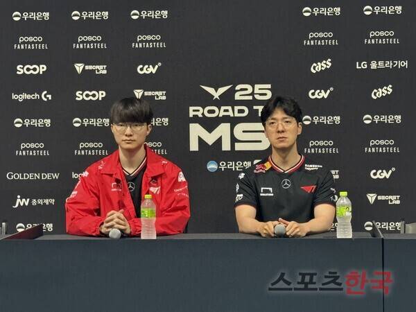 김정균 T1 감독(오른쪽). ⓒ스포츠한국 심규현 기자