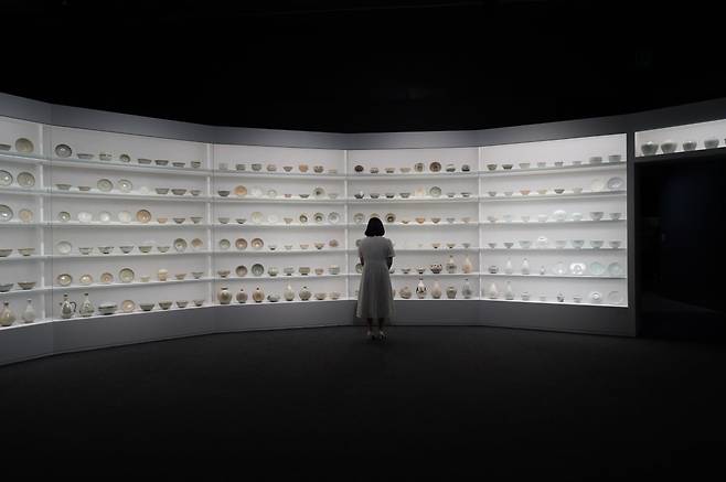 국립중앙박물관 '새 나라 새 미술' 1부 전시 마지막 부분의 전경.