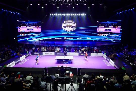 두나무 프로탁구리그 남자부 4강 경기 장면. 사진[연합뉴스]