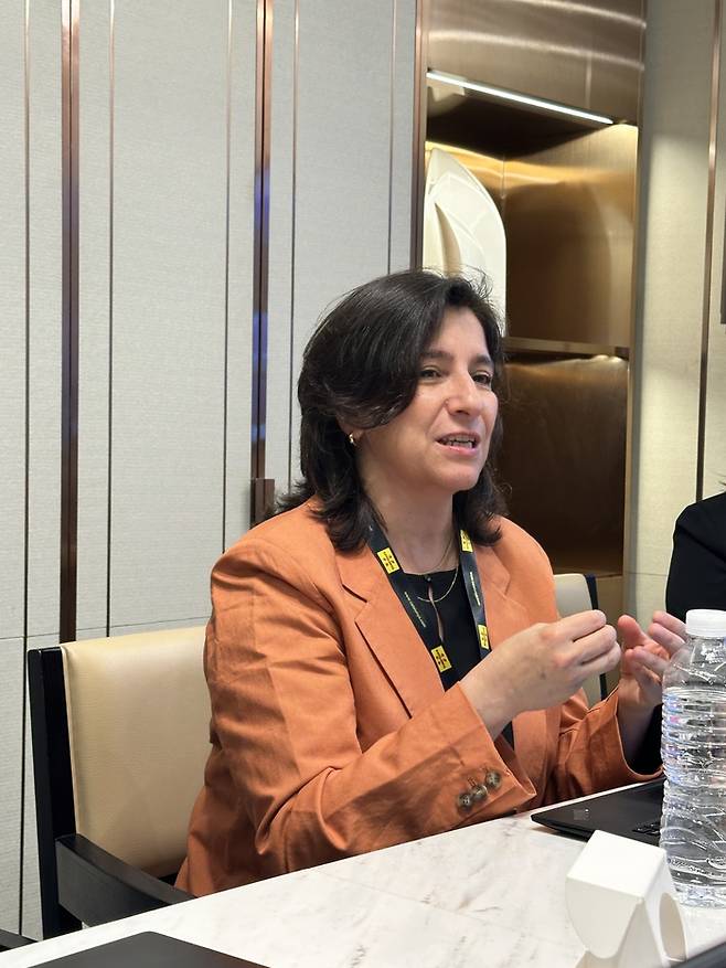 설명하고 있는 크리스티나 가르가요(Cristina Gargallo) 카탈루냐관광청 해외 총괄 국장 / 사진=권효정 여헹+ 기자