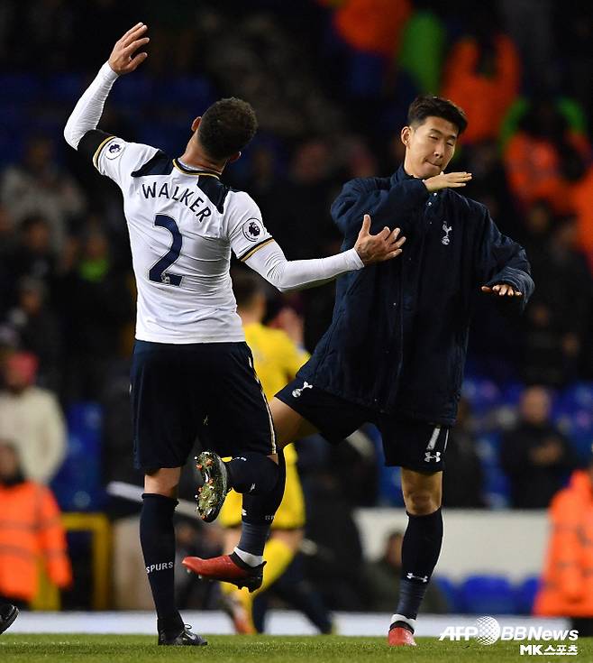 토트넘 시절부터 절친한 사이로 유명한 카일 워커, 손흥민. 사진=AFPBBNews=News1