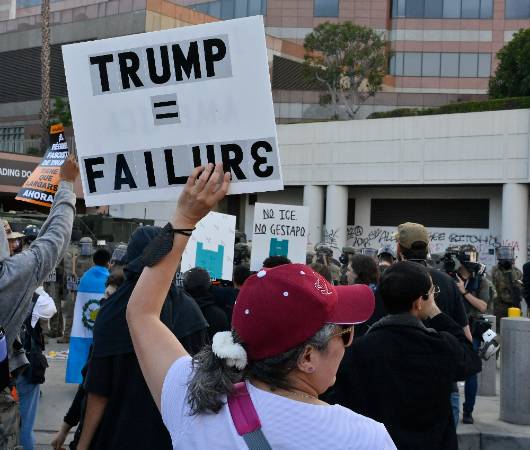 LA 이민 단속 시위 모습. 연합뉴스