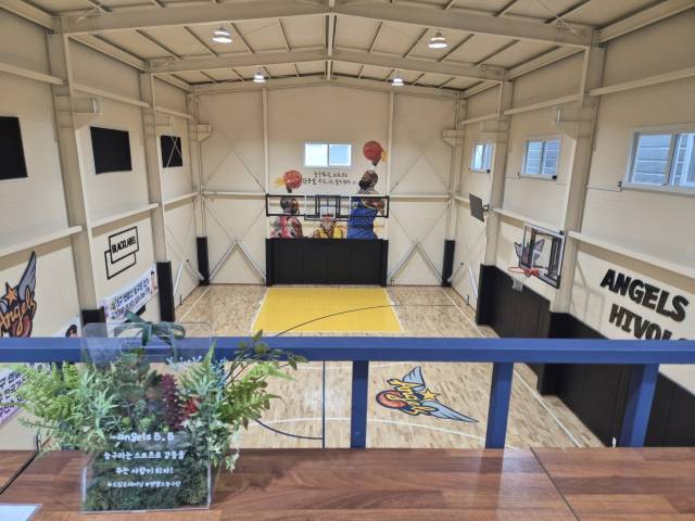 대구 엔젤스 농구단 체육관 내부 모습. 채정민 기자