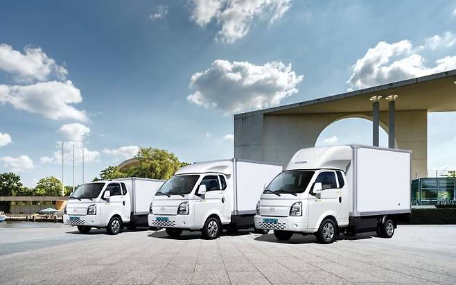 2025 포터 II 일렉트릭 내장탑차 라인업. ⓒ현대자동차