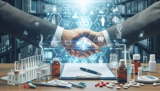 제약·바이오 빅딜 관련 이미지. AI 이미지