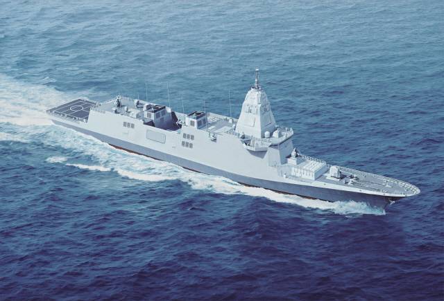 한국형 차기구축함 조감도(KDDX). HD현대중공업 제공