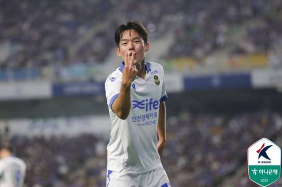 멀티골을 터뜨린 인천 박승호. 사진 프로축구연맹