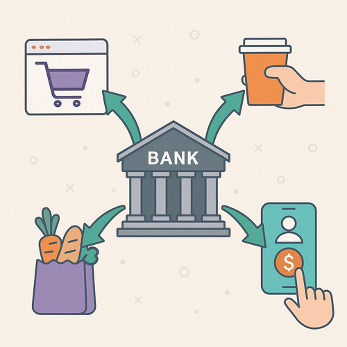 국내 은행들이 비금융 기업과의 협업을 통해 ‘임베디드 금융 상품’을 잇달아 출시하고 있다. 챗GPT 생성 이미지