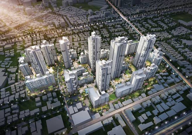 면목동 모아타운 일대 조감도 예시. [서울시 제공]