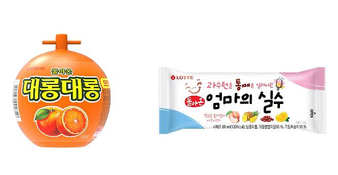 '돌아온 대롱대롱', '돌아온 엄마의 실수' 이미지. 롯데웰푸드 제공