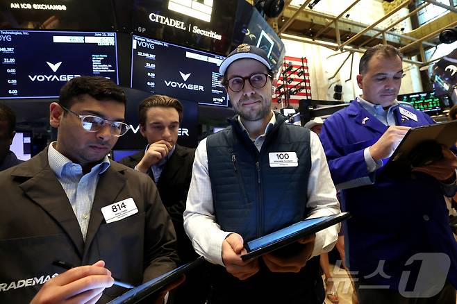 미증시 트레이더들. ⓒ 로이터=뉴스1