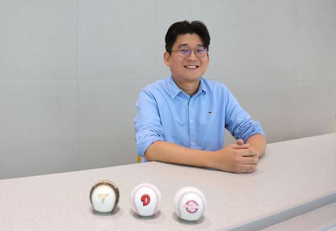 변영우 놀유니버스 스포츠사업팀장이 아시아경제와 인터뷰를 진행하고 있다.