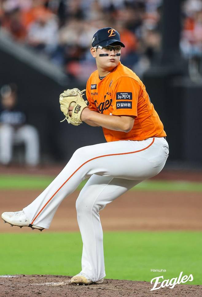 한화 마무리 김서현. 시즌 18세이브로 이 부문 2위를 달리고 있다. 한화 제공