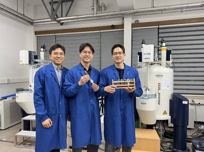 왼쪽부터 김현우 KAIST 화학과 교수, 김동훈 박사과정생, 최경선 박사과정생. KAIST 제공
