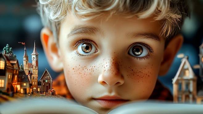 CJ CGV가 주최한 ‘AI영화 공모전’에서 CJ ENM 특별상을 받은 AI 영화 <페이퍼월드>(김윤각 감독) 한 장면. 동화책 속 ‘종이로 만든 세계’를 주요 소재로 한다. CJ CGV 제공