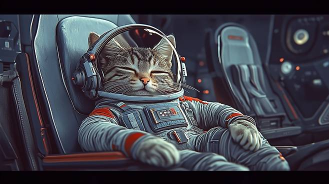 김영현 감독의 AI 영화 <은하의 고양이 택배>(우수상) 속 고양이 캐릭터. CJ CGV 제공