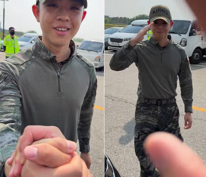 김구라 아들 김동현(그리)이 해병대 생활에 완벽 적응한 모습을 보였다. /사진=인스타그램 갈무리