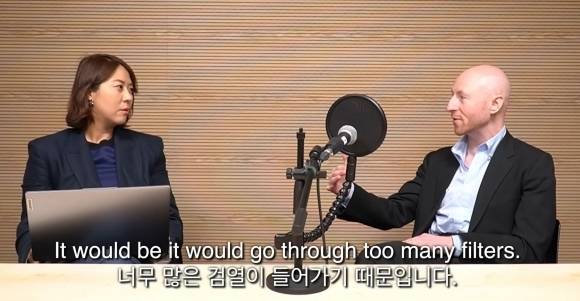 크리스티안 데이비스 FT 서울지국장. [독립언론 ‘뉴스포터’ 유튜브 캡처]