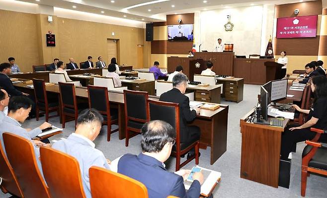[서천=뉴시스] 조명휘 기자 = 서천군의회가 16일 제331회 제1차 정례회를 개회하고 있다. (사진= 서천군 제공) 2025.06.16. photo@newsis.com  *재판매 및 DB 금지