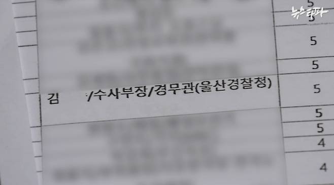 지난해 9월 한 달간(2024.9.13.~2024.9.30.) 명 씨가 사용한 휴대전화의 수발신 내역과 빈도수. 경남경찰청 수사부장이었던 김 모 경무관과 총 5차례에 걸쳐 통화를 나눈 사실이 확인된다. ⓒ뉴스타파