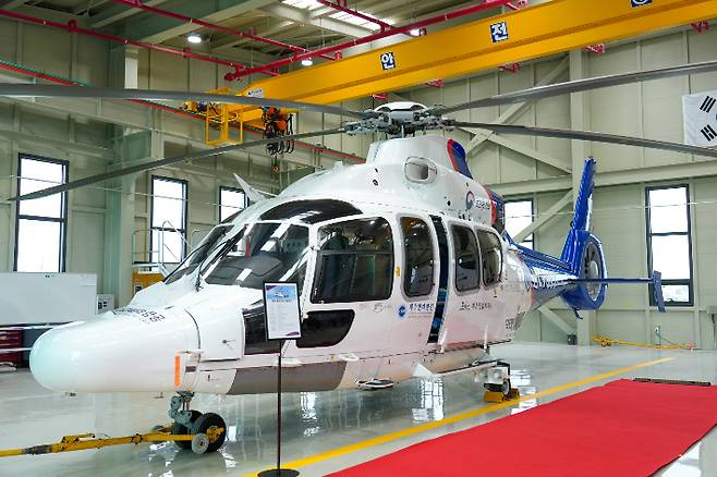 '하늘 위 응급실'로 불리는 제주 응급의료전용헬기의 격납고가 제주공항에 마련됐다. 제주도 제공