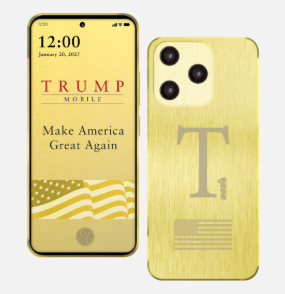 트럼프 그룹이 9월 출시를 예정한 자체 스마트폰 ‘T1’의 이미지.