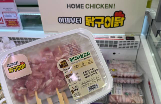 한 이마트 점포에서 판매 중인 '구이닭' 꼬치/사진=김아름 기자 armijjang@