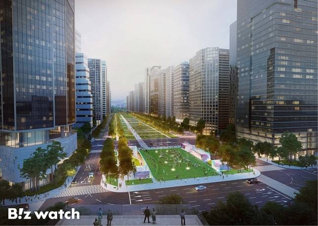 HDC현대산업개발이 진행하는 용산역 전면공원 지하공간 개발 프로젝트 조감도/자료=HDC현대산업개발 제공