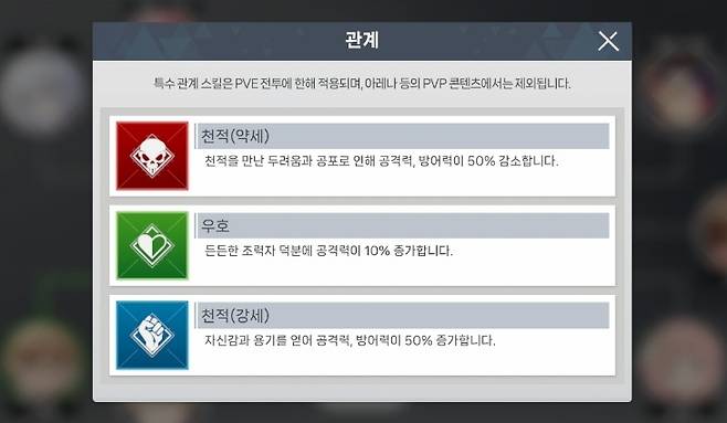 - 관계 시스템도 상당히 중요하다 