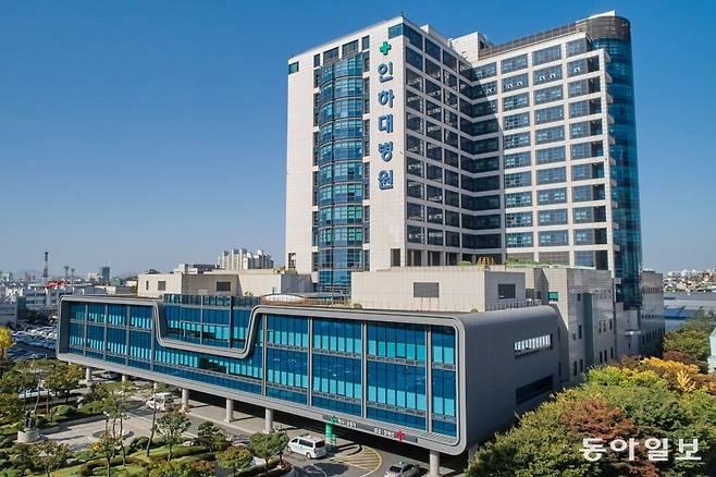 인하대학교 병원 전경.