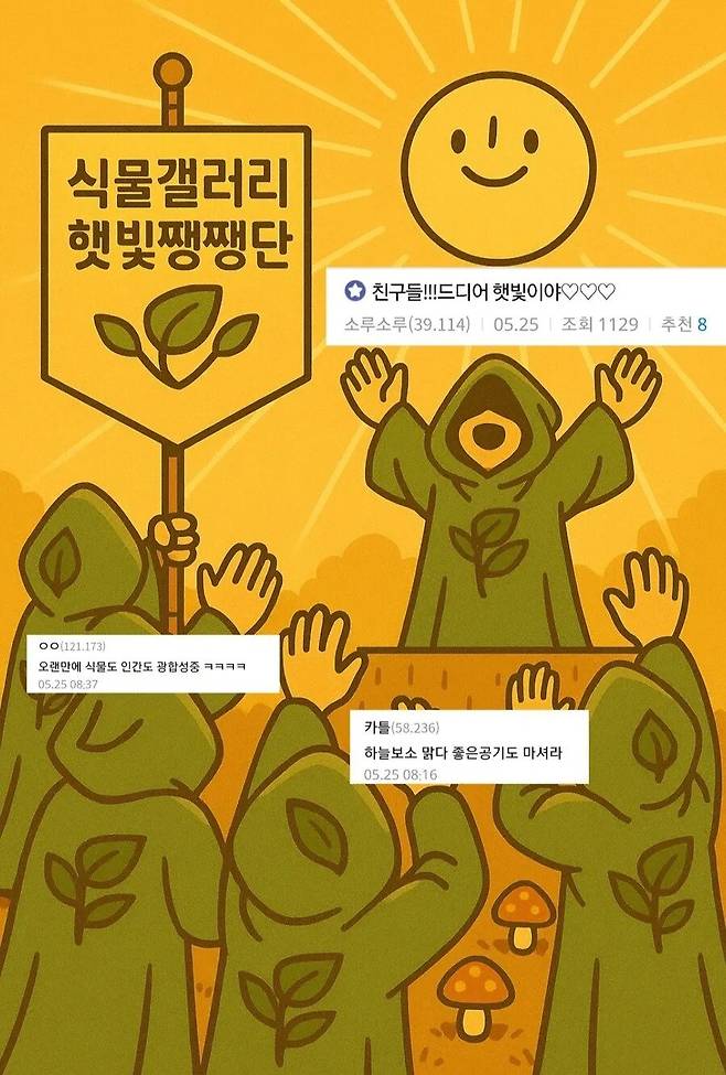 디시 버섯갤 vs 식물갤