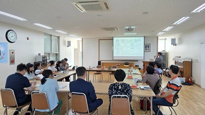 ▲ 김승현 수완문화사랑회 회장 브리핑