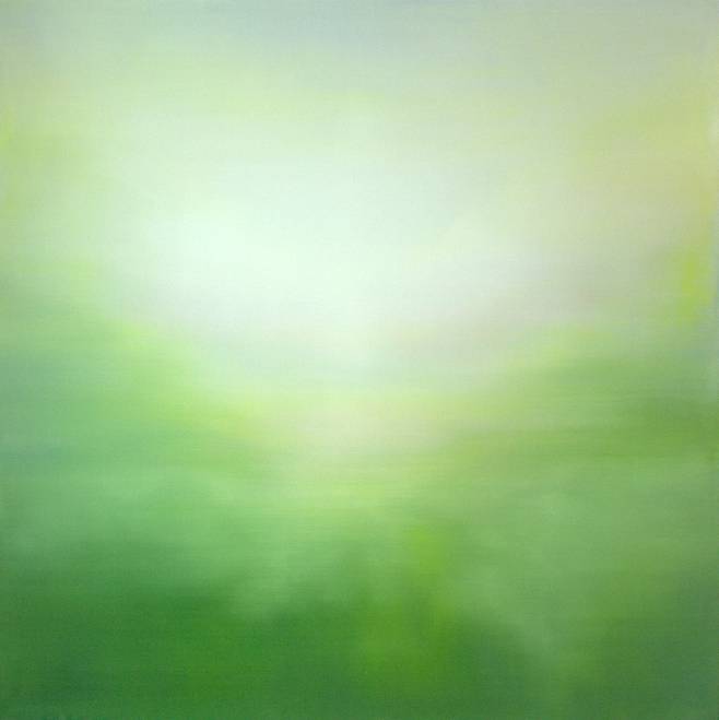 헬렌 B. 그로스만, '봄(SPRING)', 캔버스 위에 아크릴, 140x140cm, 2016. 김리아갤러리 제공