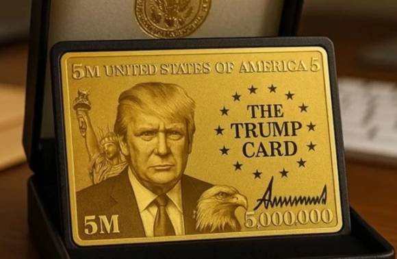도널드 트럼프 미국 대통령의 골드카드. 출처=리얼도널드트럼프 엑스