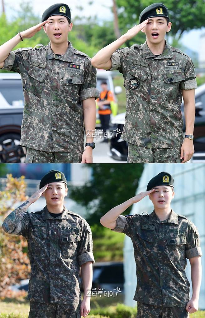 방탄소년단 RM, 뷔, 지민, 정국(왼쪽 위부터 시계방향). 사진| 스타투데이 DB