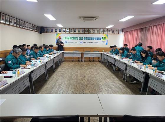 6월 17일 강원특별자치도와 산림청, 한국임업진흥원 등 관계 기관이 참여한 가운데 중앙방제대책회의가 열렸다.〈사진=강원특별자치도청 제공〉