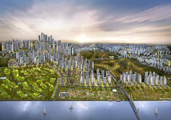 에코메타시티·로열파크씨티·검단신도시 조감도.(한들3구역도시개발사업조합 제공)